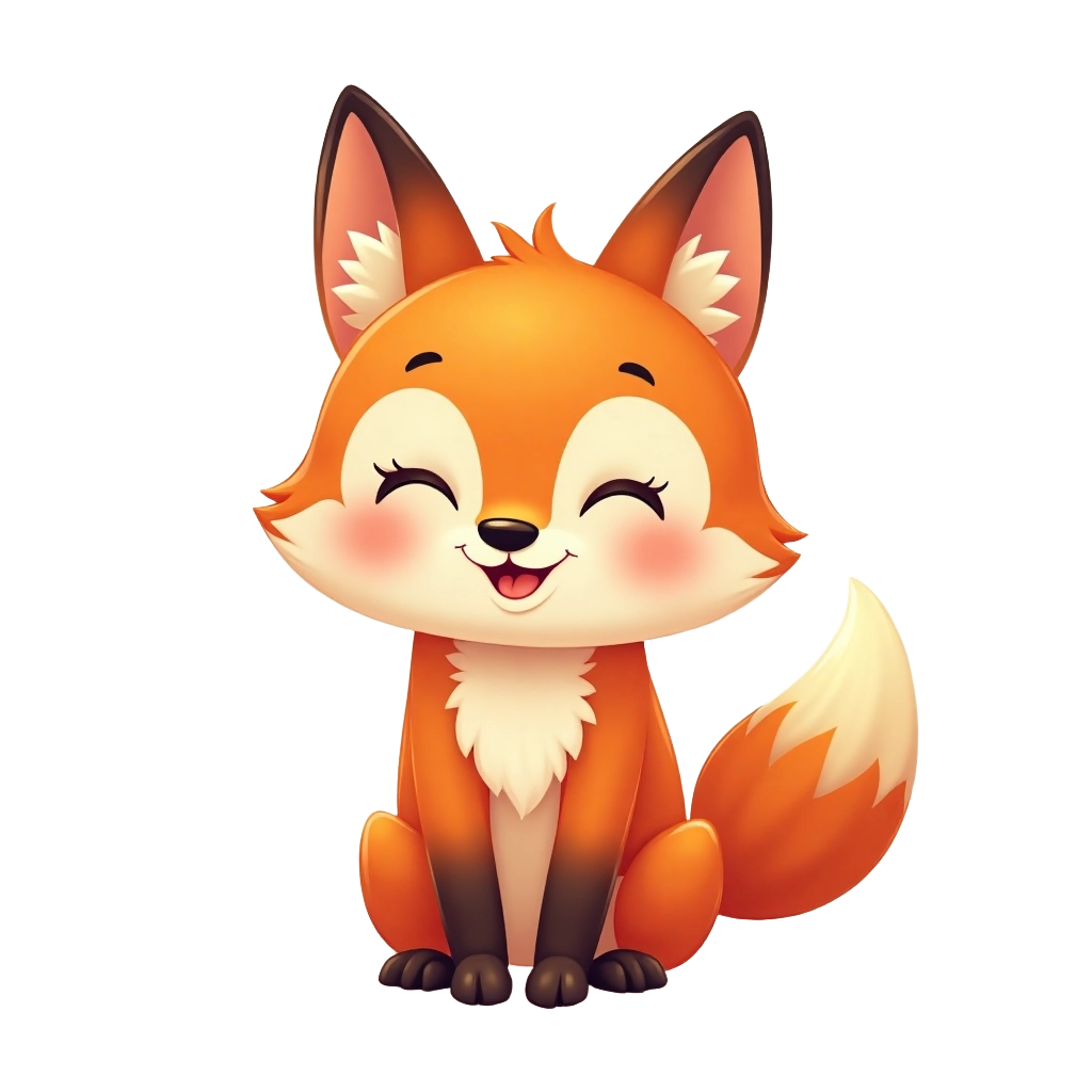 Happy Cartoon Fox